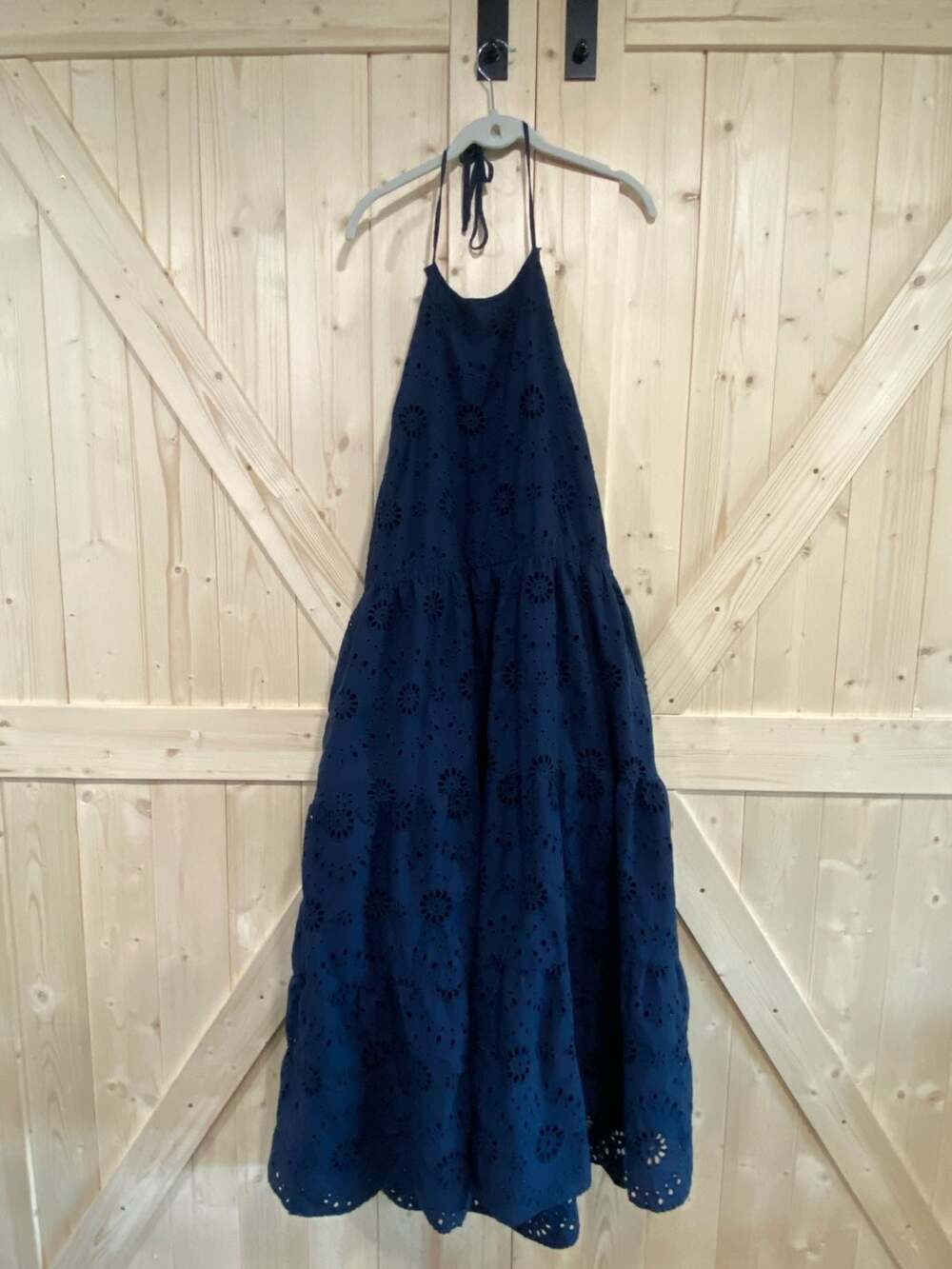 Time and Tru Women's Eyelet Halter Midi Dress XXXL